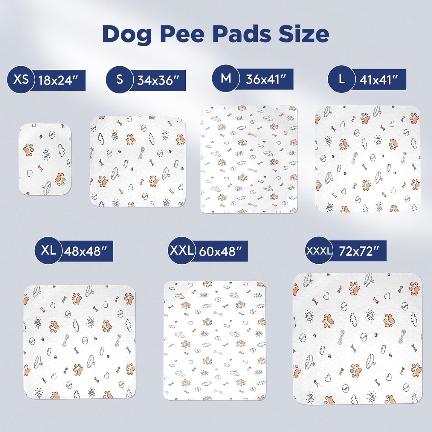 Washable Pee Pads for Dogs, 2 Pack Small 18"X24" Super Absorbent Reusable Puppy Pads Pet Training Pads, 100% Waterproof Non-Slip Puppy Pee Pads Whelping Dog Playpen Crate Potty Pads Puppy Essentials