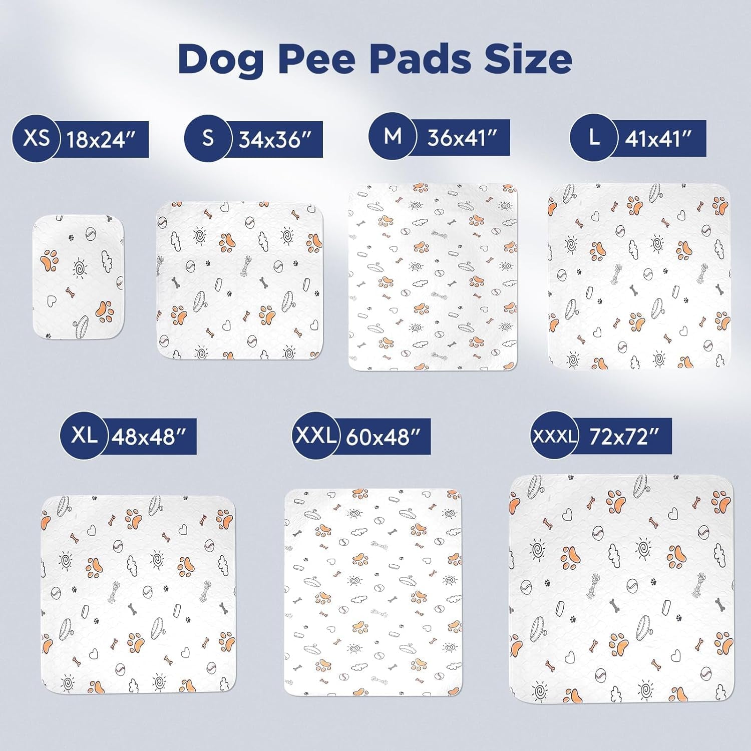 Washable Pee Pads for Dogs, 2 Pack Small 18"X24" Super Absorbent Reusable Puppy Pads Pet Training Pads, 100% Waterproof Non-Slip Puppy Pee Pads Whelping Dog Playpen Crate Potty Pads Puppy Essentials