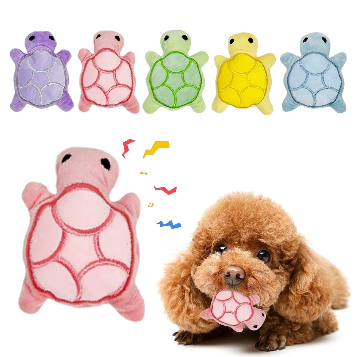 Popular New Mini Cute Turtle Plush Dog Toys Squeaking Toys Healthy Soft and Safe for Puppy Teeth