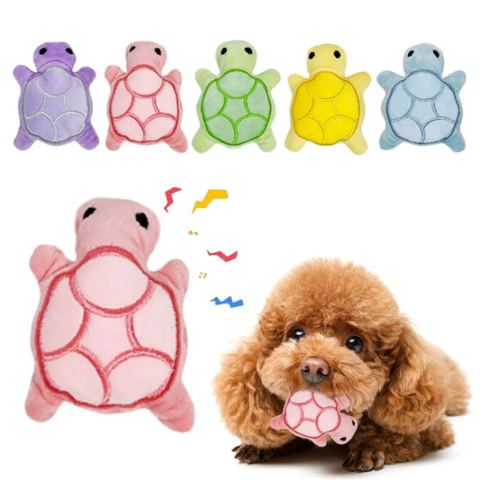 Popular New Mini Cute Turtle Plush Dog Toys Squeaking Toys Healthy Soft and Safe for Puppy Teeth