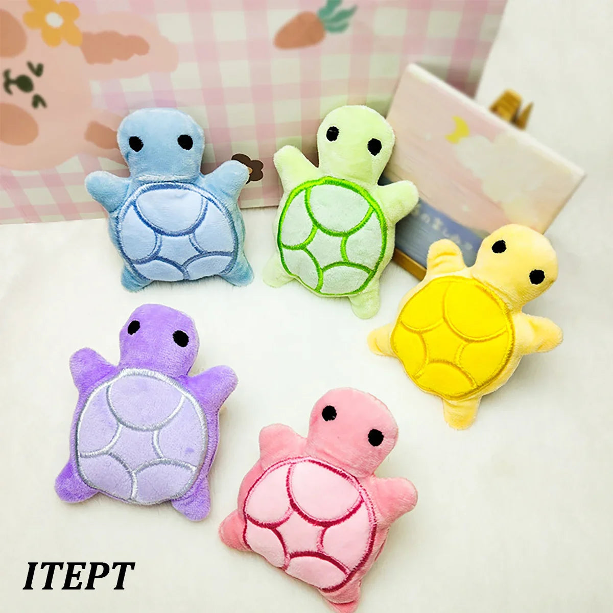 Popular New Mini Cute Turtle Plush Dog Toys Squeaking Toys Healthy Soft and Safe for Puppy Teeth