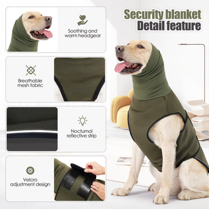 Dog Anxiety Vest & Calming Coat – Thunder, Fireworks & Noise Relief