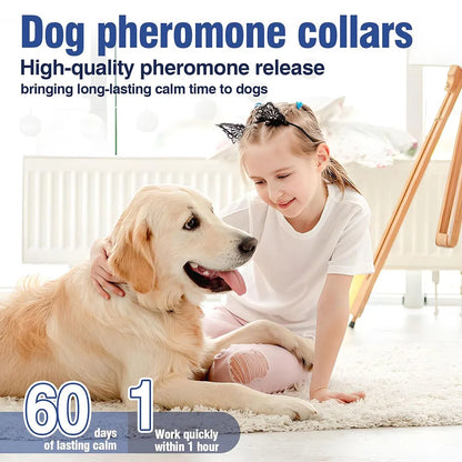 38/70Cm Dog Calming Collar Pet Cat Anxiety Reducing Pheromone Collar for Dogs Releases Pheromones for 60Days Helps Calm for Dogs